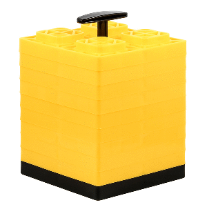 Camco FasTen Leveling Blocks w/T-Handle - 2x2 - Yellow *10-Pack - 44512