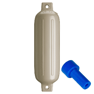 Polyform U.S. Polyform G-3 Twin Eye Fender 5.5" x 19" - Sand w/Adapter - G-3 SAND W/AIR ADAPTER