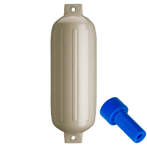 Polyform U.S. Polyform G-5 Twin Eye Fender 8.8" x 26.8" - Sand w/Adapter - G-5 SAND W/AIR ADAPTER