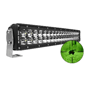 Black Oak LED Black Oak Pro Series 3.0 Double Row Combo Infrared 20" 850nm LED Light Bar - Black Housing - 20IR-850
