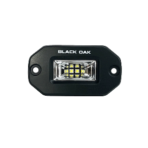 Black Oak LED Black Oak 2" Marine Flush Mount Spreader Light - Black Housing - Pro Series 3.0 - 2FSLB-S