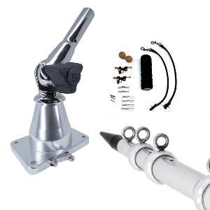 Tigress XD Bay Series Top Mount System - 15' - Aluminum Silver Outriggers Deluxe Rigging Kit - 88823-2