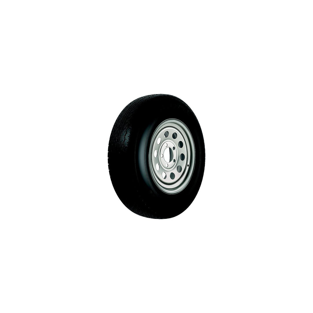 Loadstar Tires Loadstar Tire and Wheel (Rim) Assembly KR35, ST235/80R16 8 Hole E Ply, Modular Silver, Modular - 34947