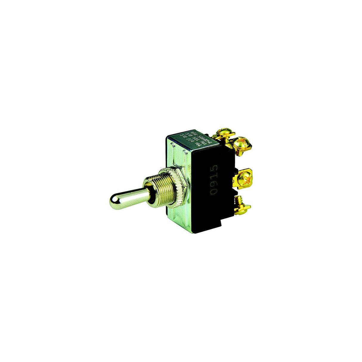 BEP 1002012 Chrome Plated Toggle Switch, (On)-Off-(On), DPDT, #632 Screw Terminals - 1002012
