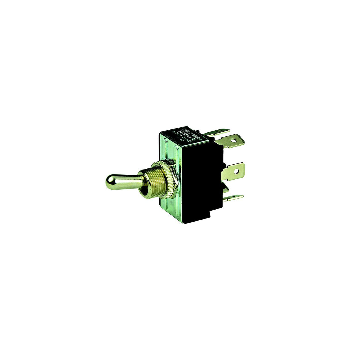 BEP 1002014 Chrome Plated Toggle Switch, On-Off-(On), DPDT, 1/4" Blade Terminals - 1002014