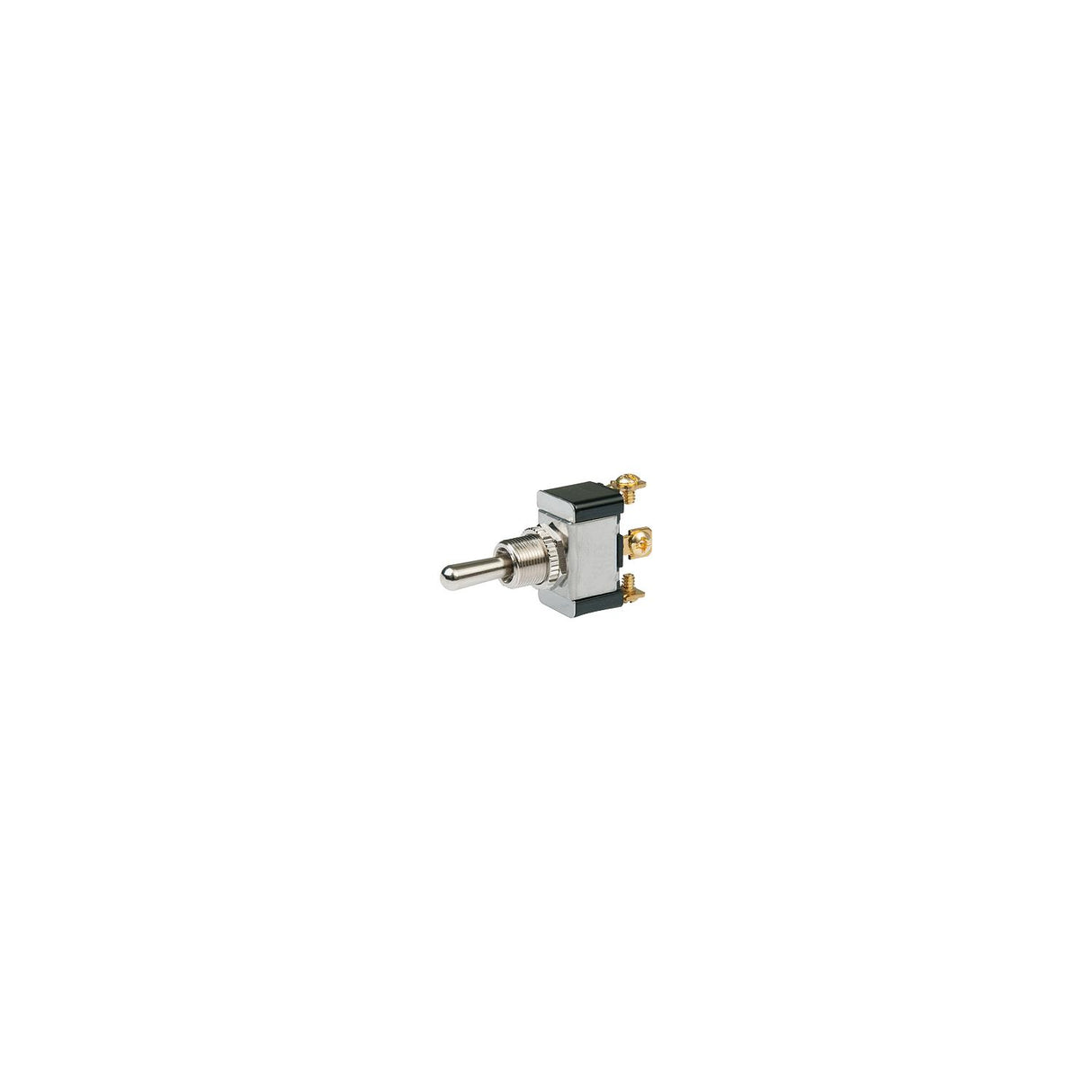 BEP 1002025 Chrome Plated Toggle Switch, Off-On, SPST, #632 Screw Terminals - 1002025