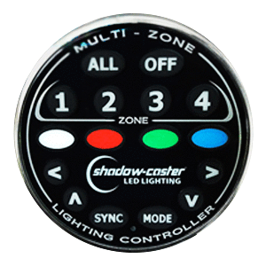 Shadow-Caster LED Lighting Shadow-Caster Round Zone Controller 4 Channel Remote f/MZ-LC or SCM-LC - SCM-ZC-REMOTE