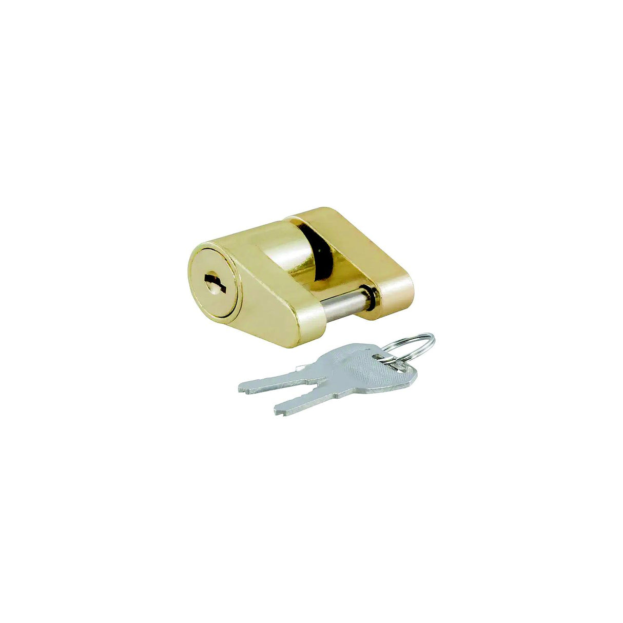 Curt Manufacturing Curt Mfg. 23022 Coupler Lock, 1/4" Pin, 3/4" Latch Span, Padlock, Brass-Plated - image 2