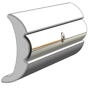 TACO Marine TACO Rigid Vinyl Flex-Core Rub Rail 2" x 7/8" - Frosty White 60' - V21-9906WHC60D-1