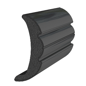 TACO Marine TACO Rigid Vinyl Flex-Core Rub Rail 2" x 7/8" - Black 60' - V21-9906BKA60D-1