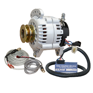 Balmar Alternator 100 AMP Kit 12V 3.15" Dual Foot Saddle Dual Pulley Regulator & Temp Sensor - 60-YP-MC-100-DV