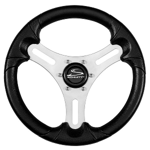 Schmitt Marine Torcello Lite 13" Wheel - Black Polyurethane Wheel w/Silver Spokes & Black Cap- 3/4" Tapered Shaft - PU063104-01R