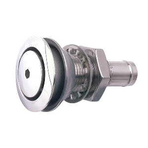 Attwood Marine Attwood 316 Stainless Steel Alloy Flush Mount Fuel Vent - Straight Vent - 66031-3