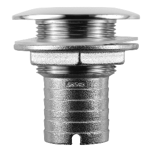 Attwood Marine Attwood Stainless Steel Thru-Hull Short Straight Barbed - 1-1/2" Inner Diameter - 66545-3