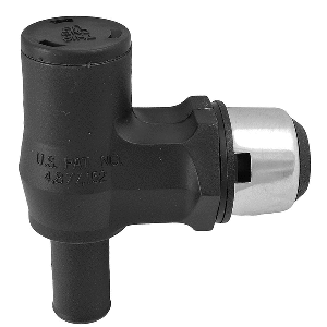 Attwood Marine Attwood 90° P-Trap Fuel Tank Vent - Black w/Stainless Steel Trim Cover - 66419-3