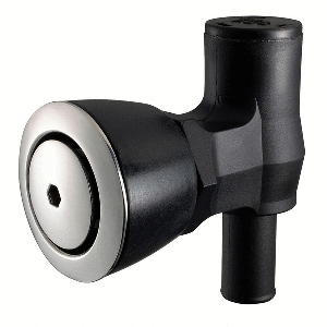 Attwood Marine Attwood 90° P-Trap Fuel Tank Vent - Flush Mount - Black w/Stainless Steel Vent Head - 1674-6