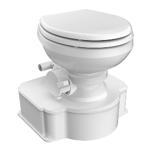Dometic™ White M65 Marine Gravity Toilet - Elongated Seat Size w/Foot Pedal - 312500001
