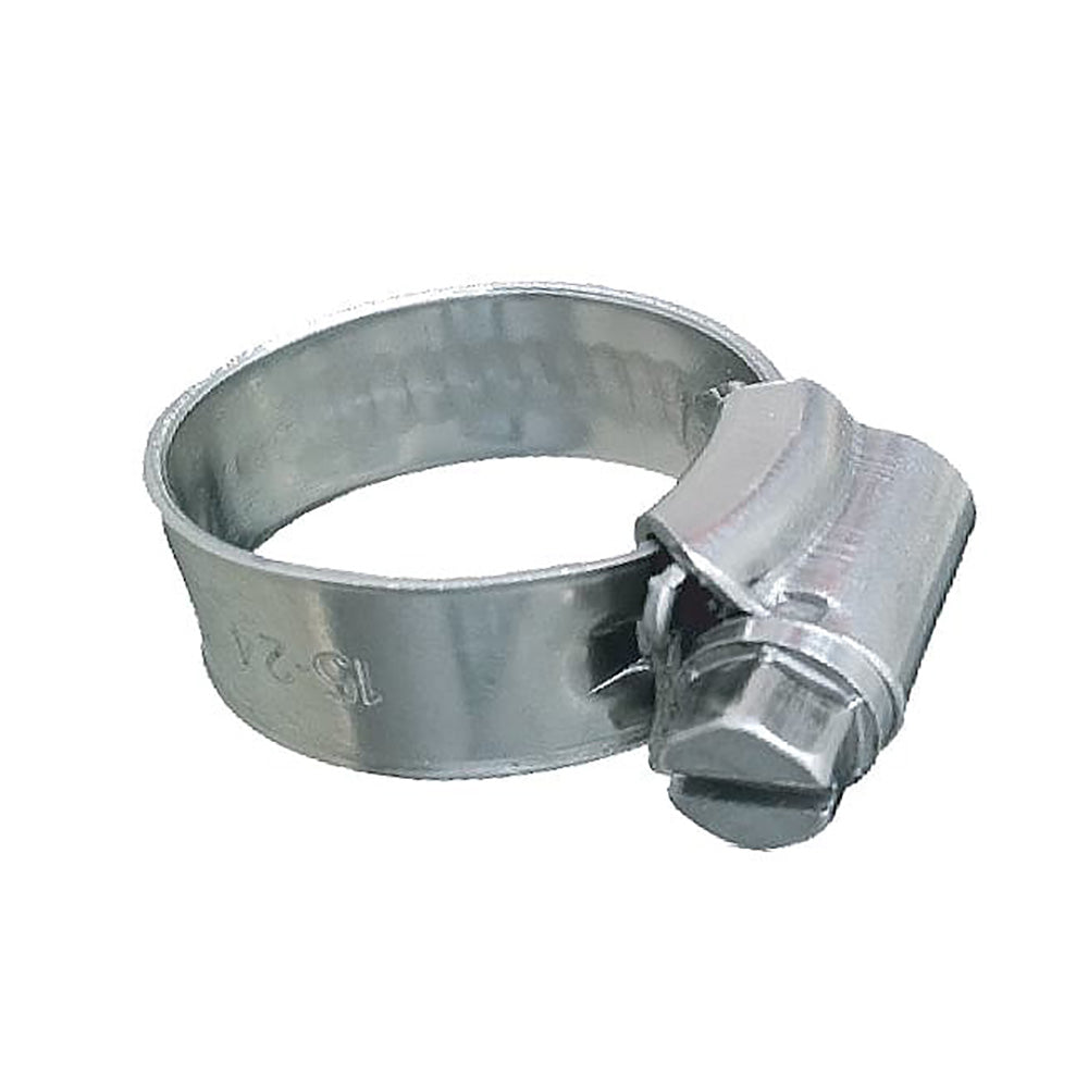 Trident Marine 316 SS Non-Perforated Worm Gear Hose Clamp - 3/8" Band - (1-1/16" 1-1/2") Clamping Range - 10-Pack - SAE Size