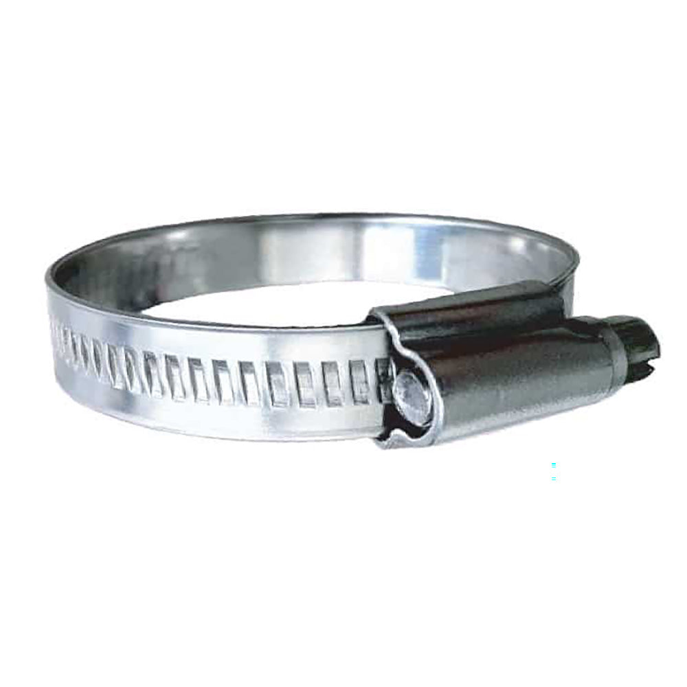 Trident Marine 316 SS Non-Perforated Worm Gear Hose Clamp - 15/32" Band - (1-1/2" - 2") Clamping Range - 10-Pack - SAE Size
