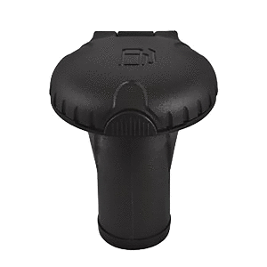 Attwood Marine Attwood Deck Fills f/Pressure Relief Systems - Straight Body - Scalloped Black Plastic Cap - 99DFPVSB1S