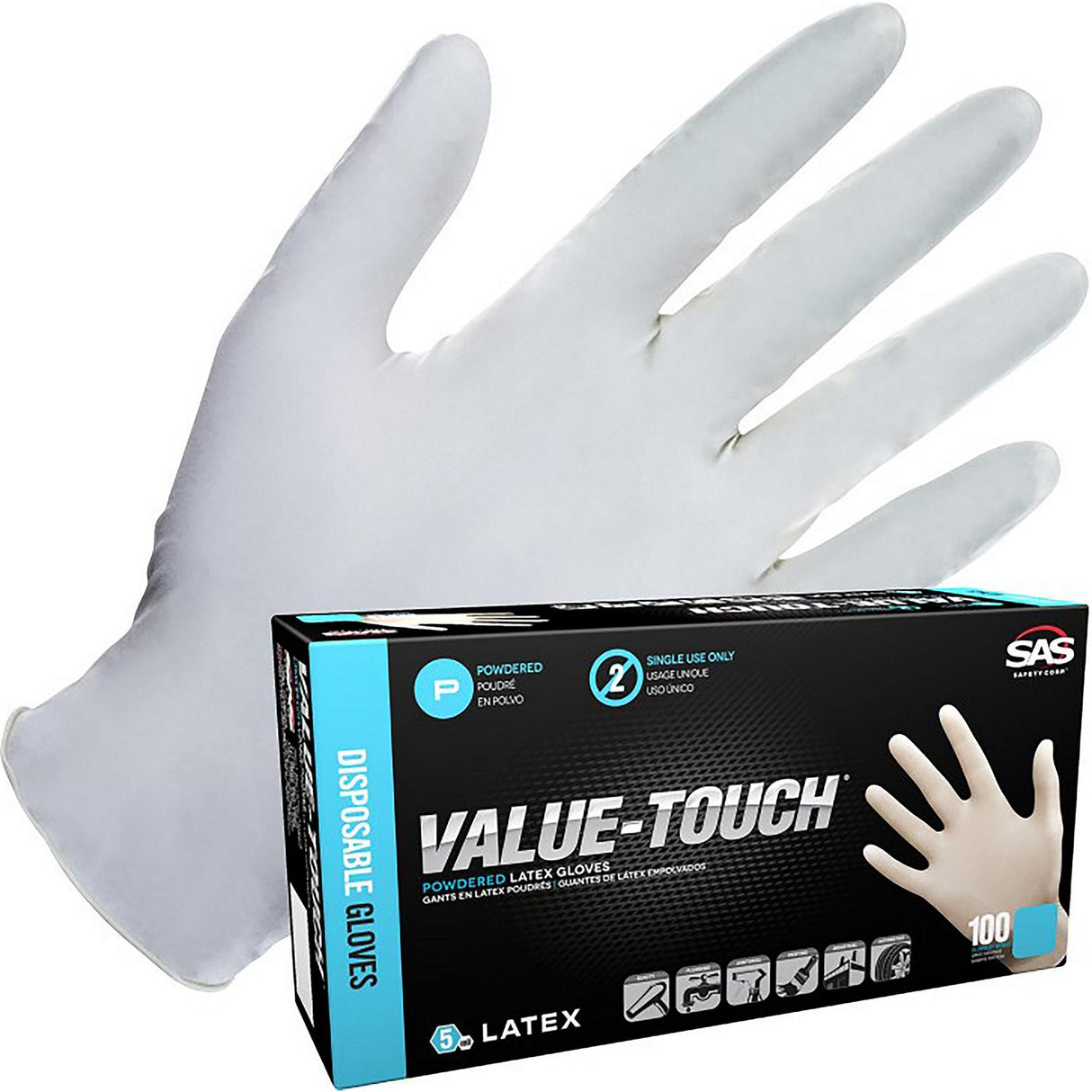 SAS Safety 6593 Latex Glove 100/Bx Large Marine Boat - official SAS Safety product image 2
