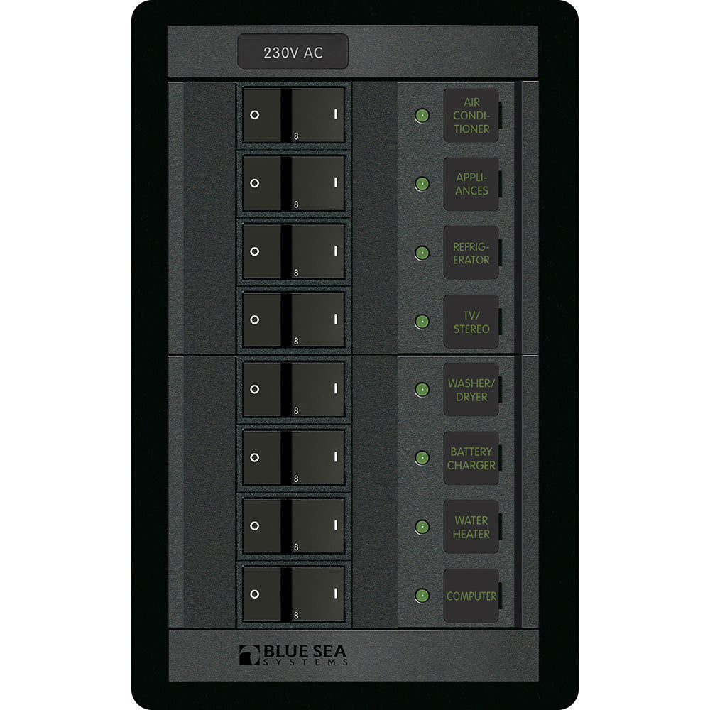 Blue Sea Systems Blue Sea 230 Volt AC 8 Position 360 Panel - 1229
