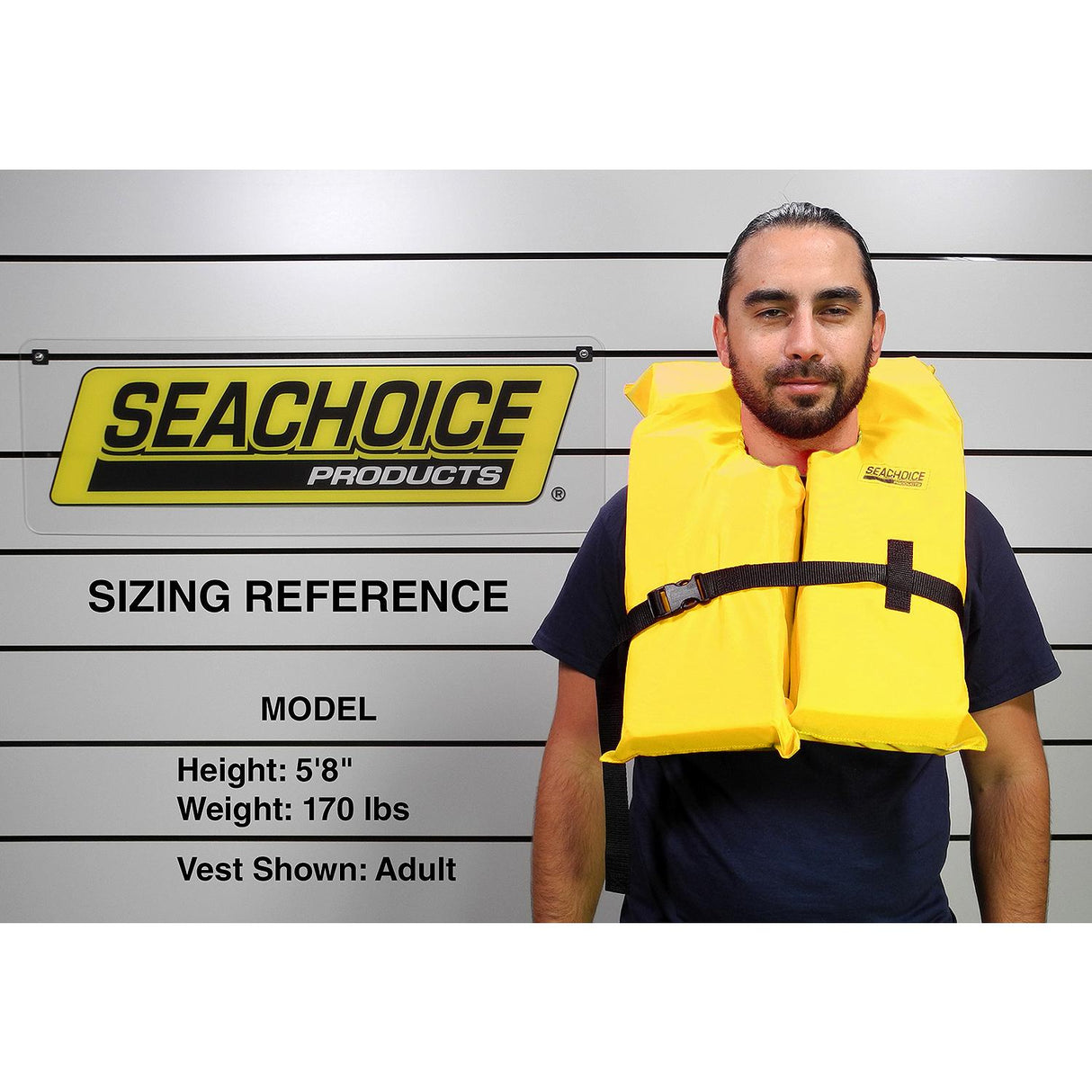Seachoice Life Vest, Type II Personal Flotation Device, Yellow, Adult - EPE1110AK1AUY-86020 - official Seachoice product image 5
