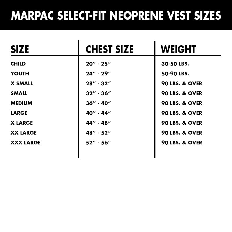 Marpac Select-Fit Neoprene Vest (Green/Black, Large) - 8-2132 - image 1