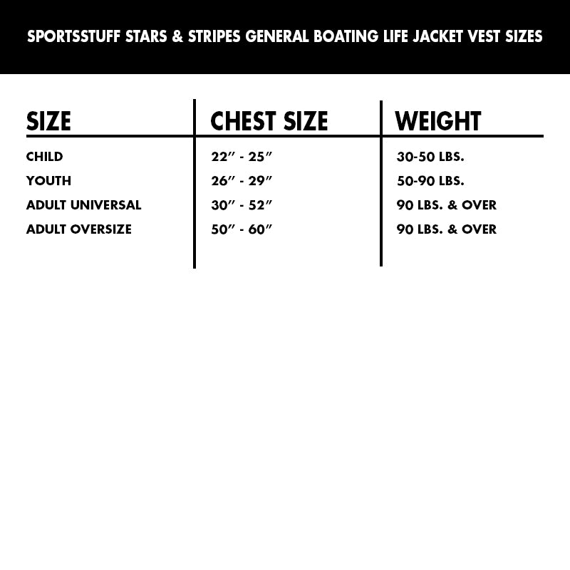 Airhead Stars & Stripes General Boating Life Jacket Vest (Youth) - 30098-03-A-US - image 3