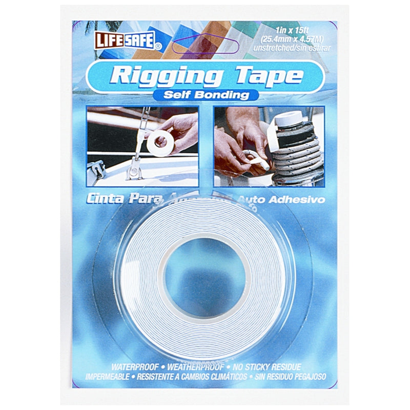 Life Safe RE3867 Rig Tape- Sbd 1"x15'-WHITE Marine Boat