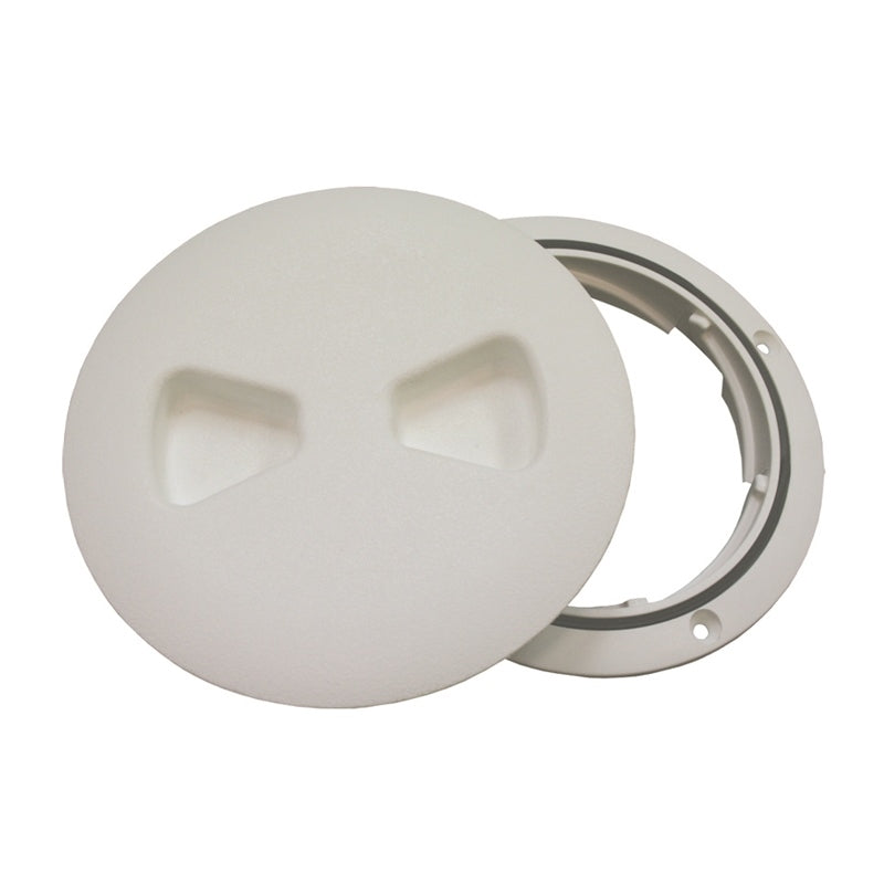 T-H Marine DPSLP-4-2-DP Deck Plate Low/Pro Twist Out White 4"