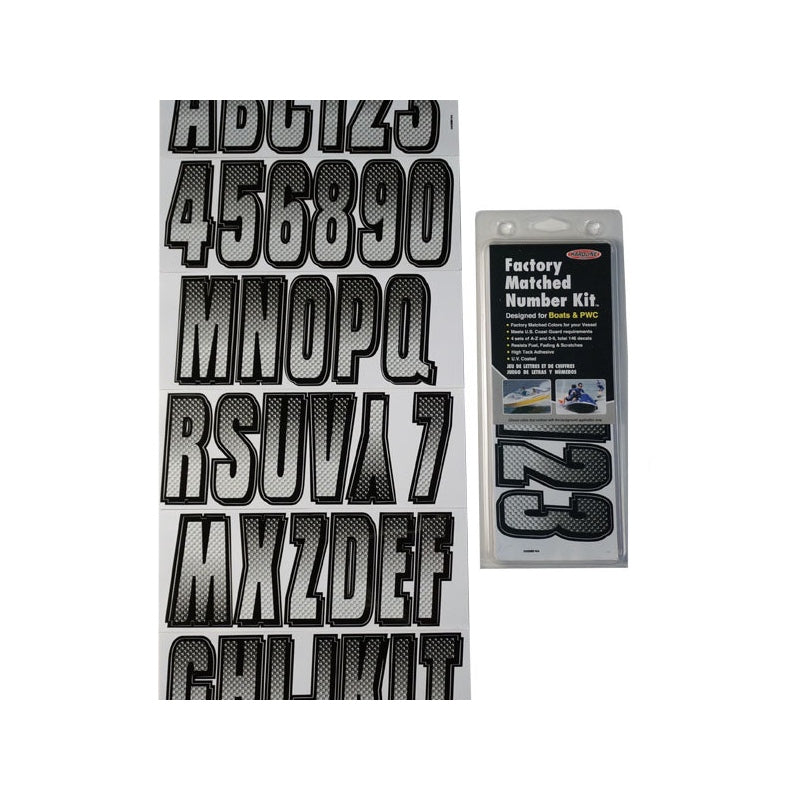 Hardline Products SIBKG300 Letter Kit Sil/Black Marine Boat