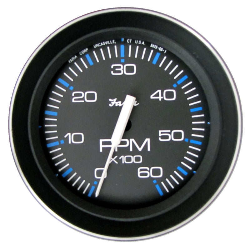 Faria 33004 Coral 6000 Tach I/O Marine Boat