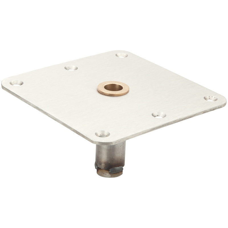 Swivl-Eze 6773-T Pin Base Stainless Steel 7"x7" Brz/Bsh Threaded Marine Boat