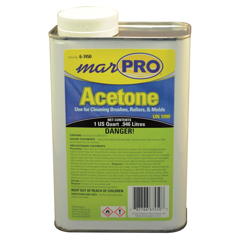 Marpro 2027249 MP Acetone QT 2# Marine Boat