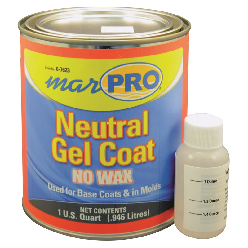 Marpro 2090436 Gelcoat NO Wax Natural QT Marine Boat