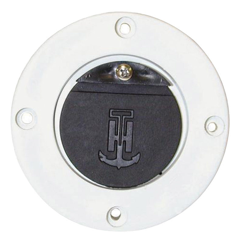 T-H Marine SA-2B-DP SCUPPER ADAPTER WHITE W/BLACK FLAPPER