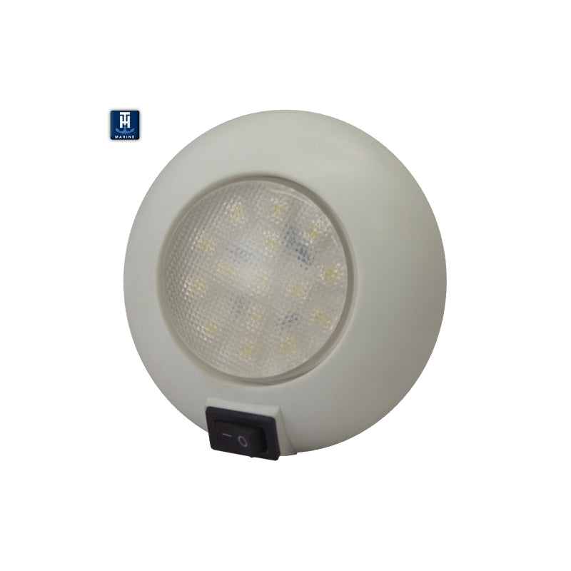T-H Marine LED-51829-DP DOME LITE W/SWITCH 4" WHT LED
