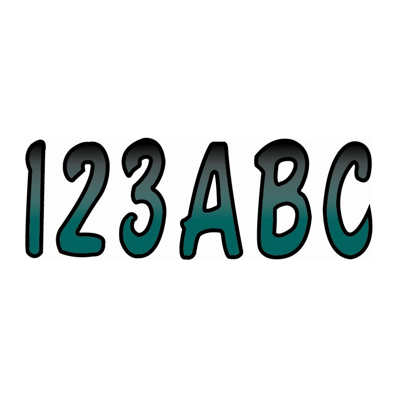 Hardline Products TEBKG200 Letter Kit Teal With Black Marine Boat