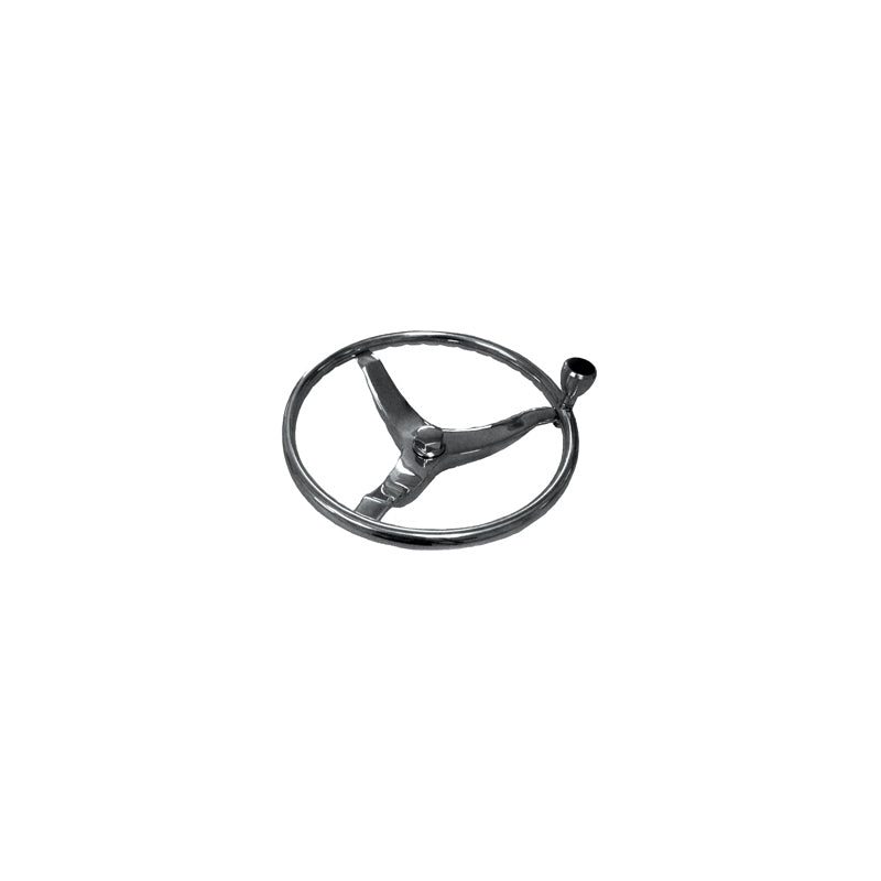 Marpac 7-0689 STEERING WHEEL SS W/KNOB 13" NO NUT