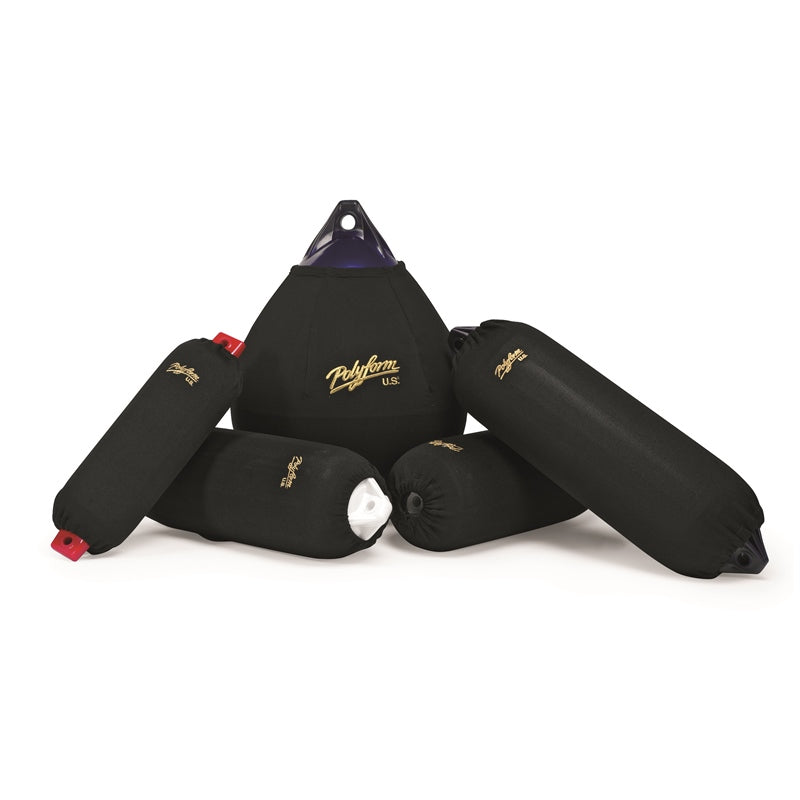 Polyform EFC-7 Black Fender Cover F-7 Marine Boat