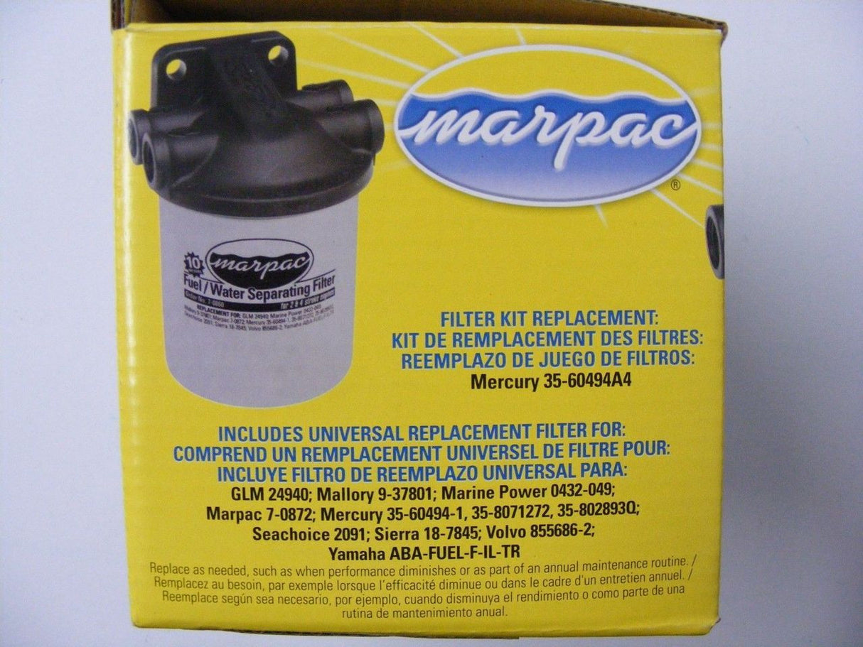 Marpac Fuel/Water Separator Filter Kit w/Composite Head 3/8" FF010010 Marine MD