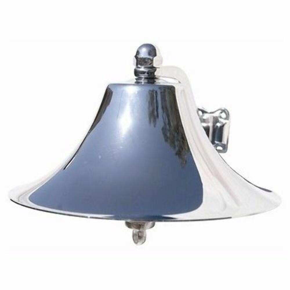 Marpac Boat Ship's Bell Chrome Plated 8" With Bracket Marine 4242 MD