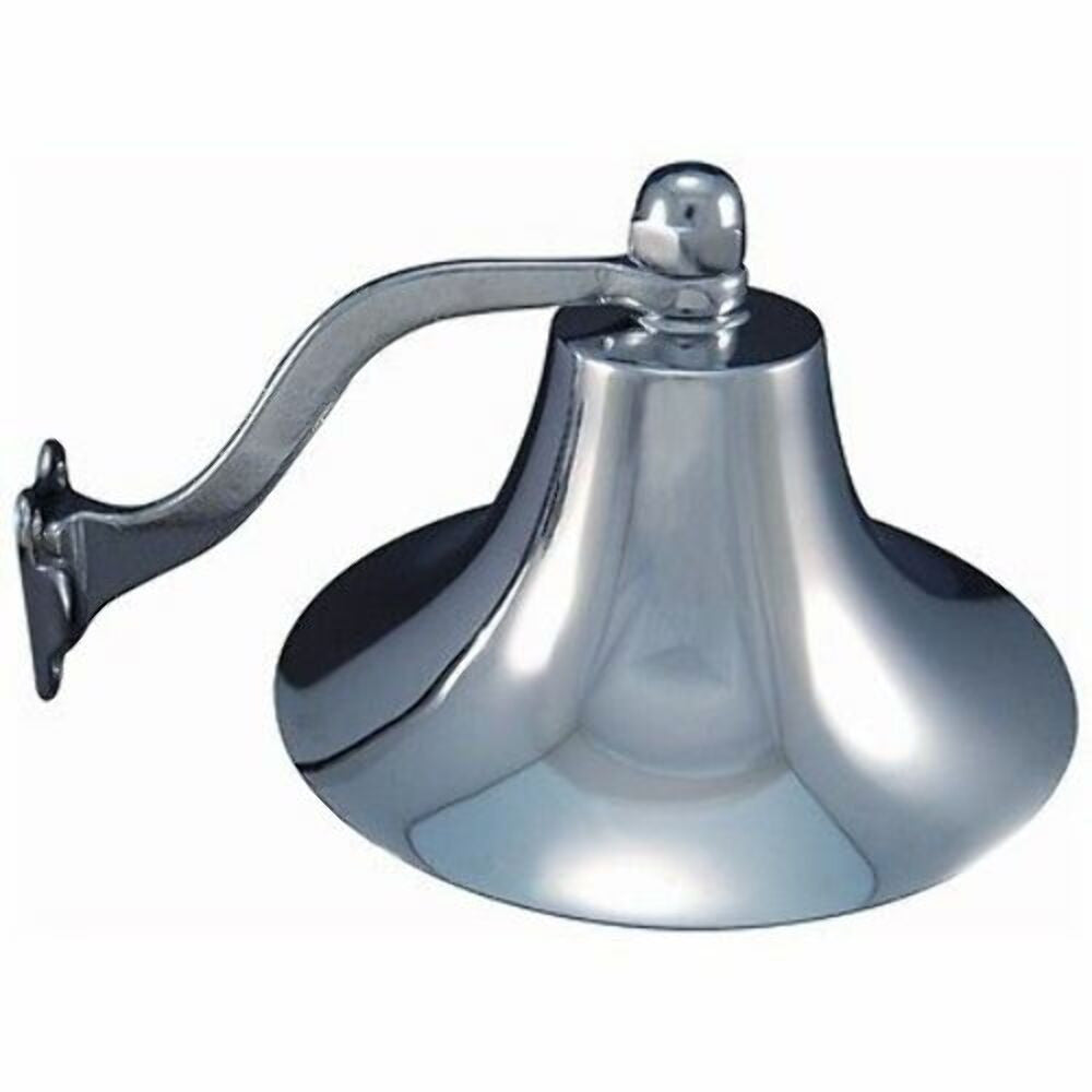 Marpac Boat Ship's Bell Chrome Plated 8" With Bracket Marine 4242 MD