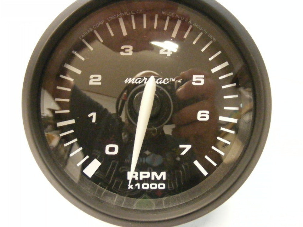 Marpac FTC9532 Premier UNIVERSAL Outboard Tachometer 3" Gauge 0-7000RPM Domed