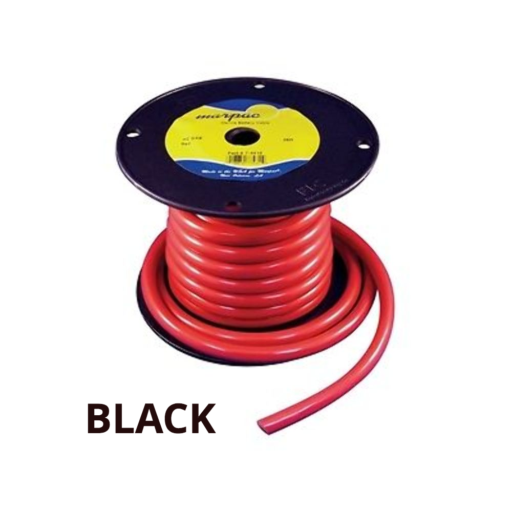 Marpac Boat Starter Cable 2 Gauge BLACK Length 25' 600V 7-4420 USCG RoHS MD