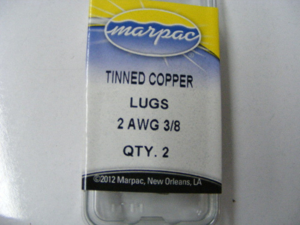 10 Marpac Tinned Copper Lug 2 AWG 3/8 Electric Connector Terminal Battery Eye MD