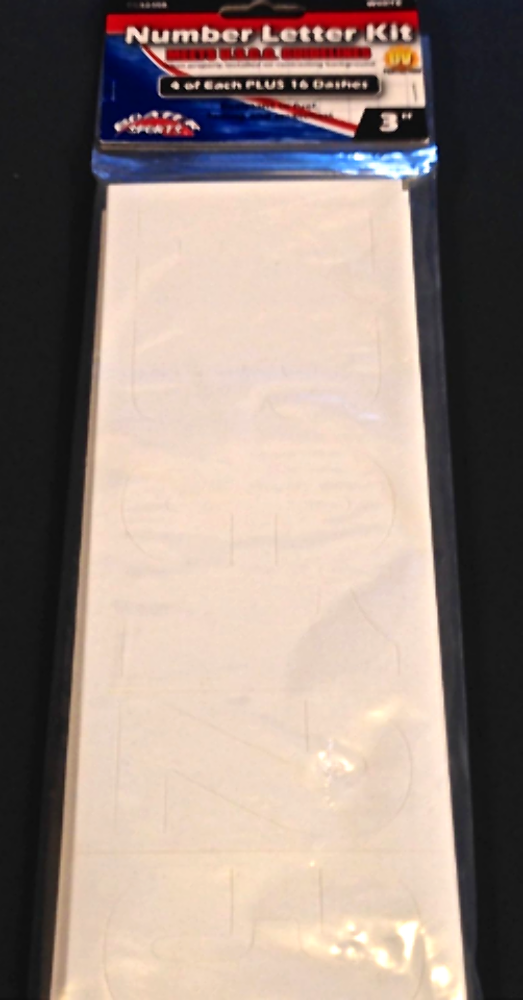 Marpac LK-W-2 White Numbers Letters Dashes Kit 3" Tall Block Style