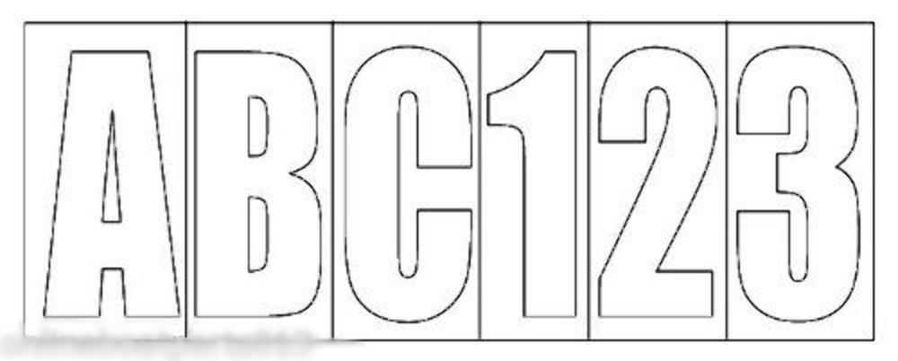 Marpac 1-52308 Number-Letter KIT 3" high WHITE Registration Boat Jetski
