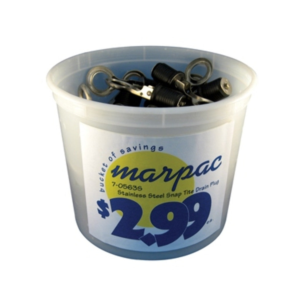 Marpac FP010201 Snap Drain Plug 1" Bucket/50 Neoprene SS Handle
